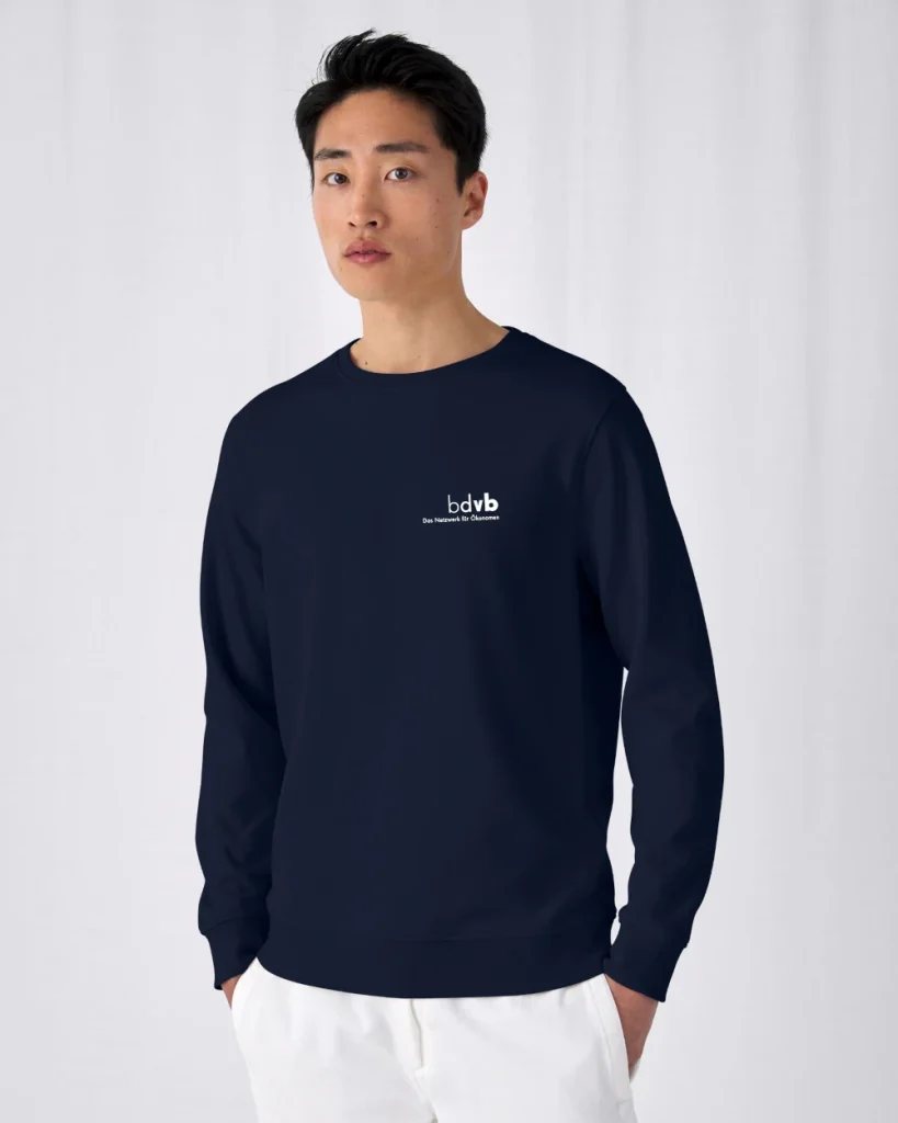 Sweater navyblau  bestickt