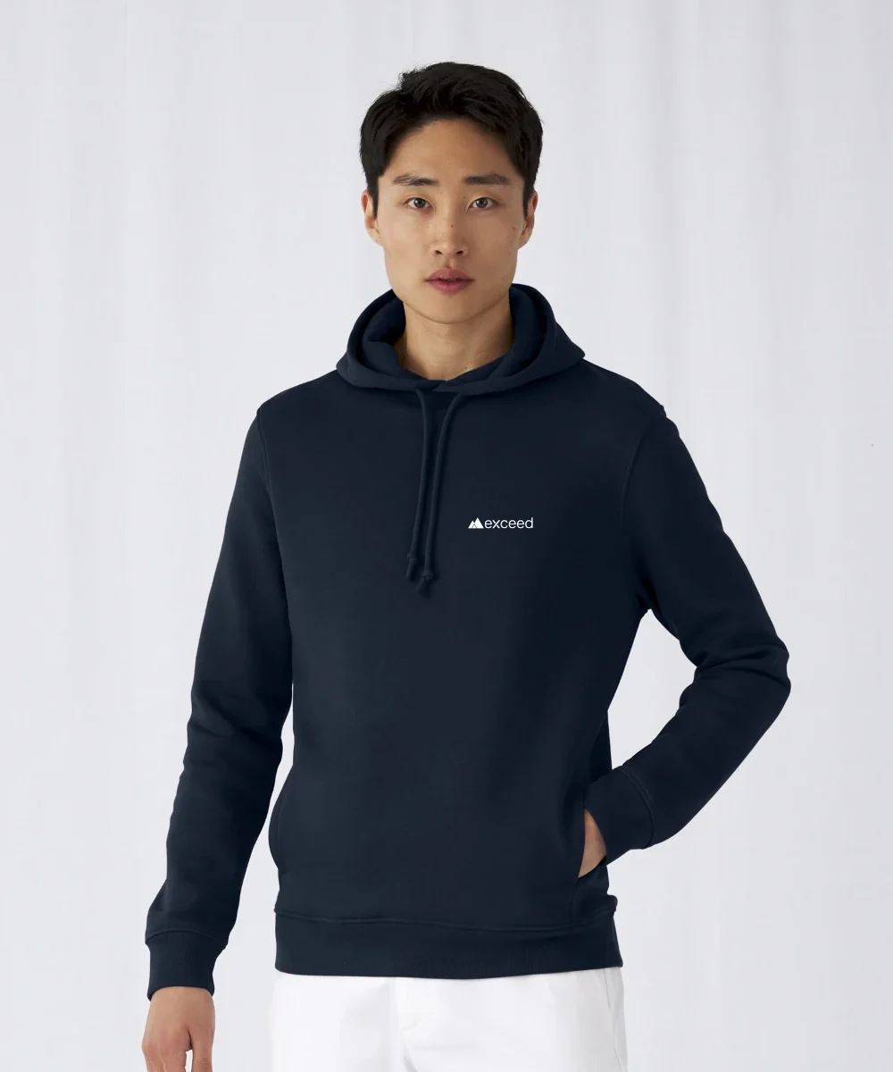 Hoodie navyblau  bestickt