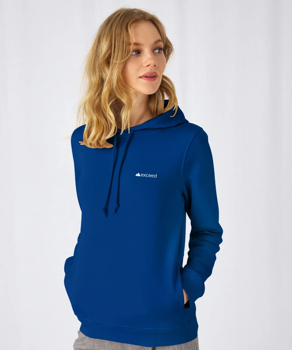 Hoodie königsblau  bestickt