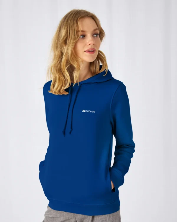 Hoodie königsblau </br> bestickt
