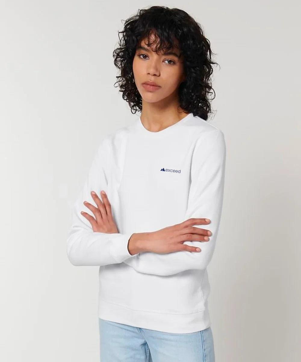 Sweater kristallweiß  bestickt