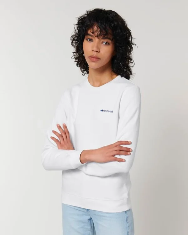 Sweater kristallweiß </br> bestickt