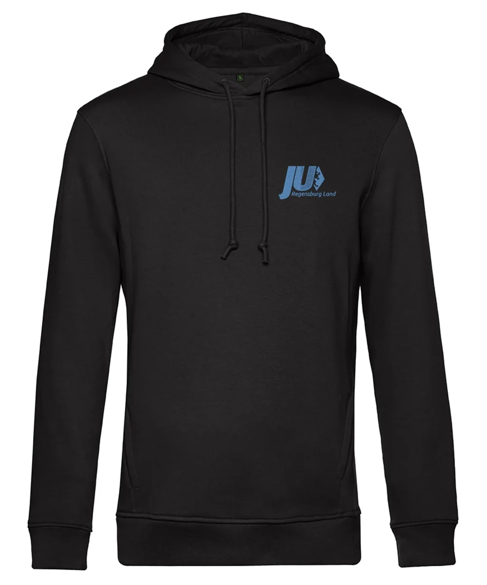 Hoodie milanoschwarz  bestickt