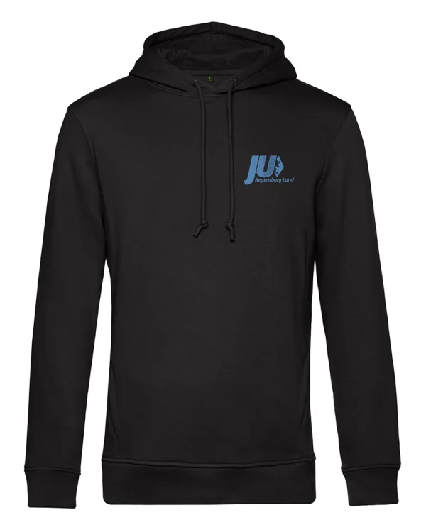 Hoodie milanoschwarz </br> bestickt