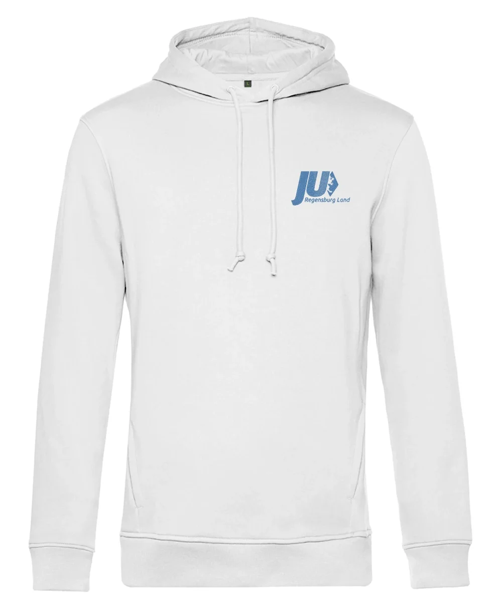 Hoodie kristallweiß  bestickt