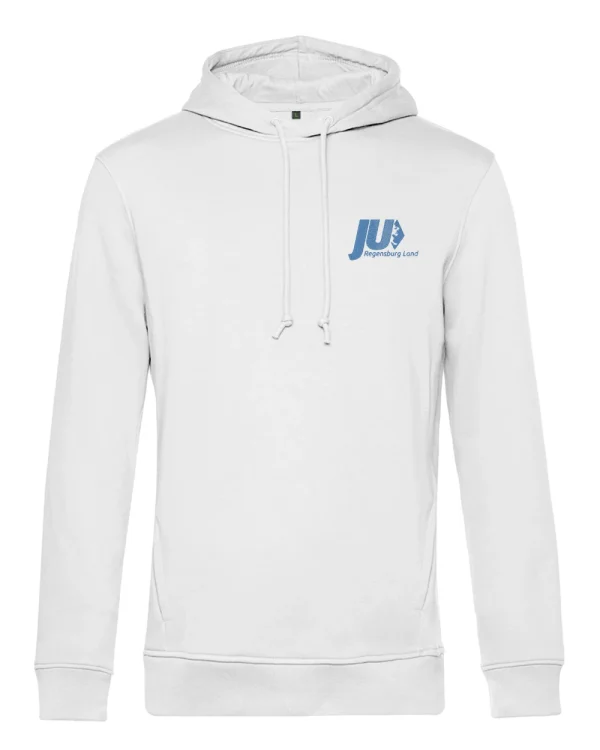 Hoodie kristallweiß </br> bestickt