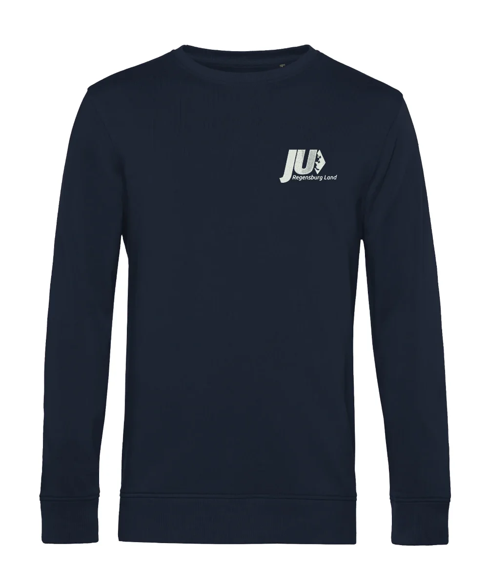 Sweater navyblau  bestickt