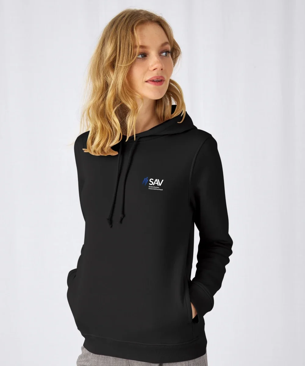 Hoodie milanoschwarz  bestickt