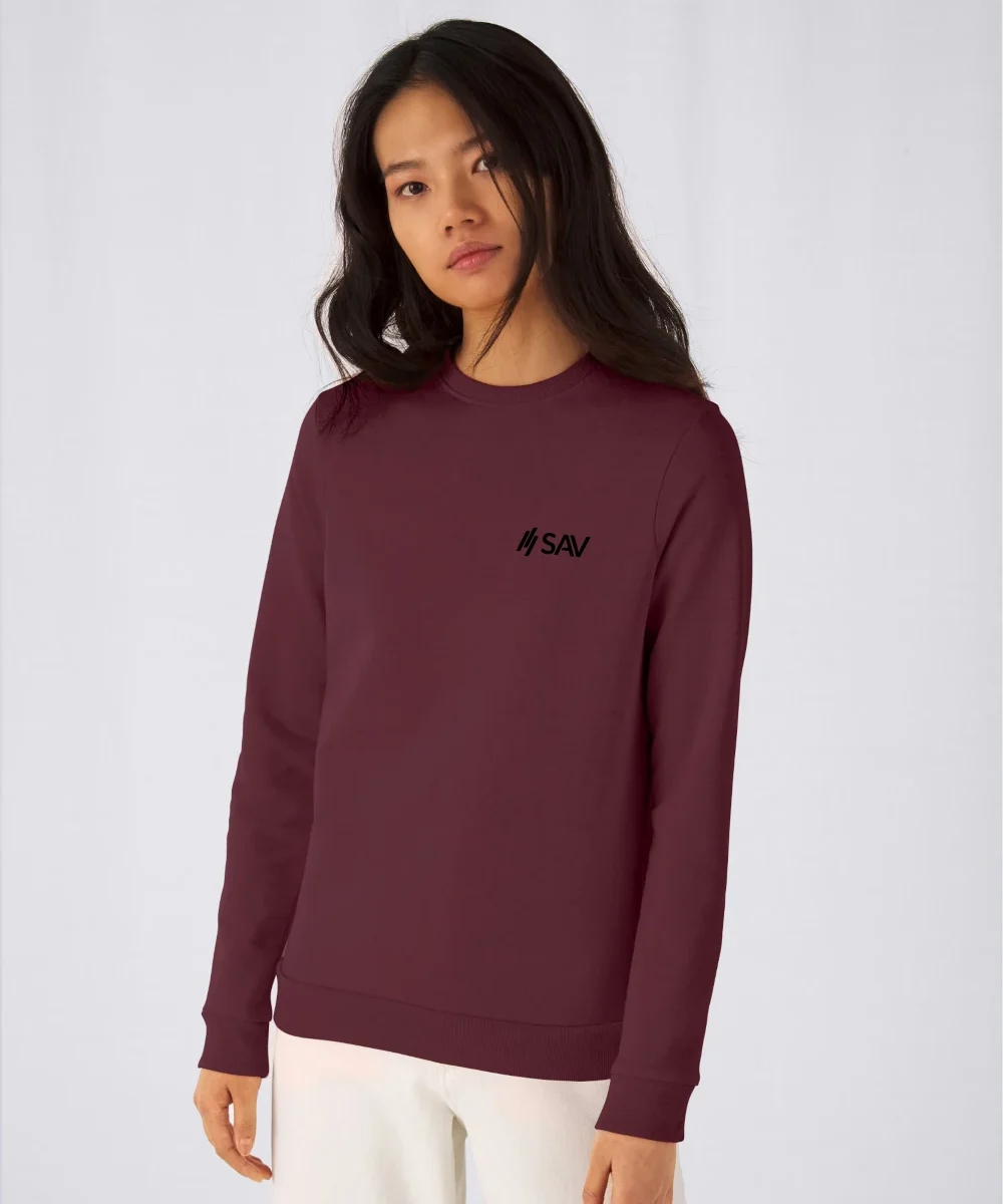 Sweater kaiserburgund  bestickt