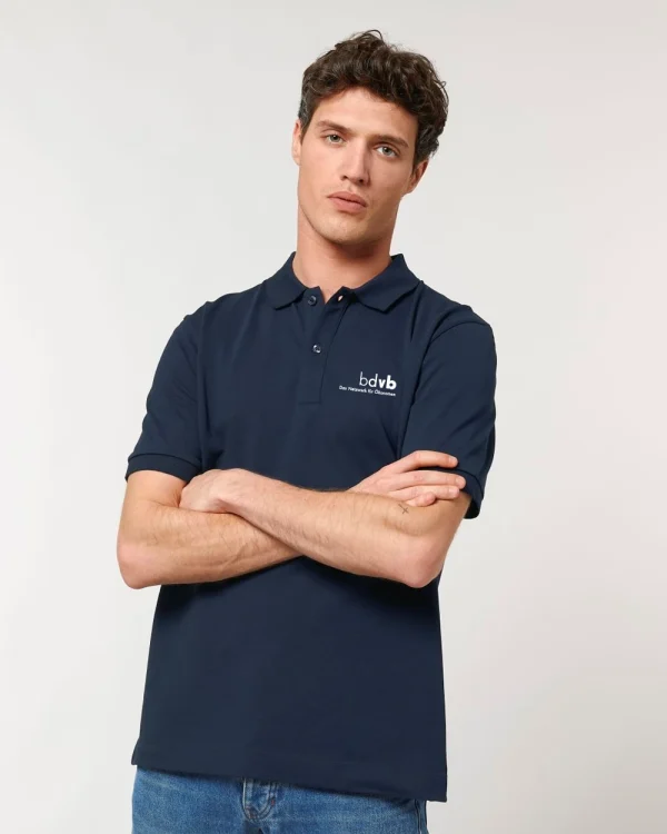Polo navyblau </br> bestickt