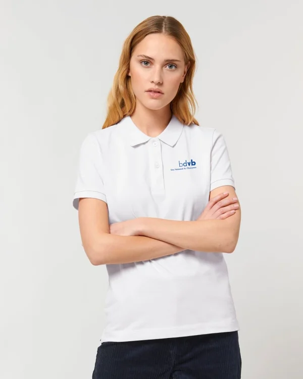 Polo kristallweiß </br> bestickt