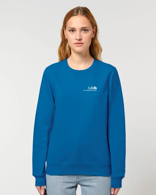 Sweater königsblau </br> bestickt