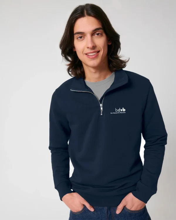 Zipper navyblau </br> bestickt