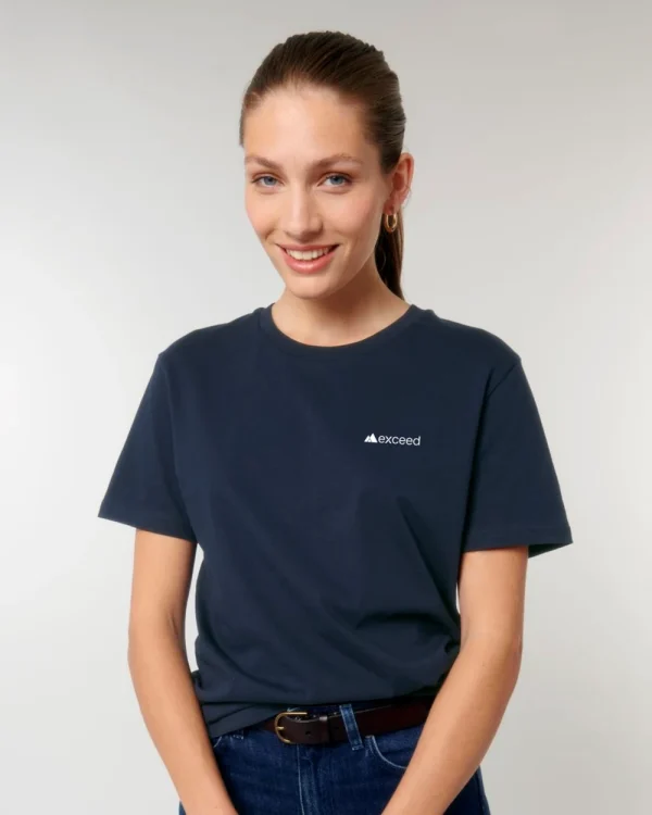 Shirt navyblau </br> bestickt
