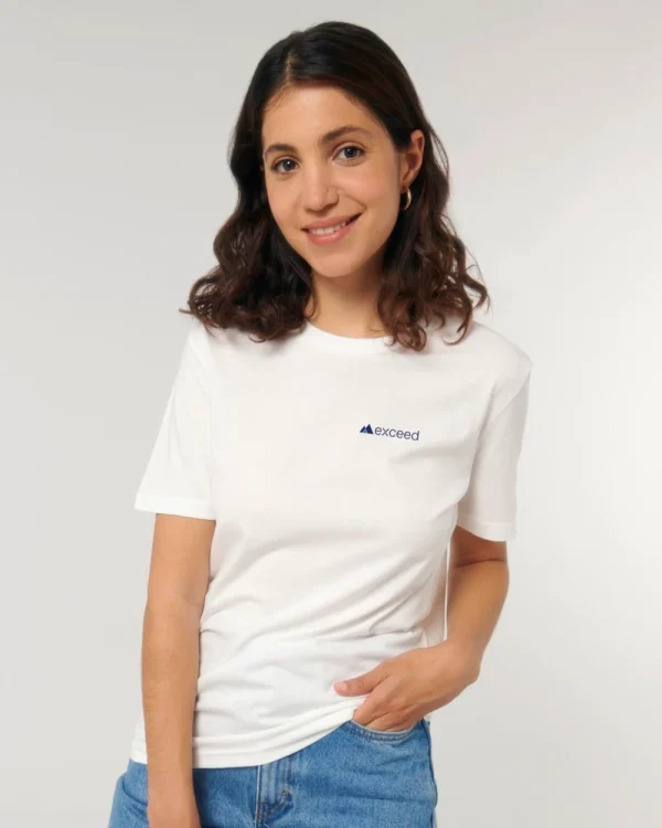 Shirt kristallweiß </br> bestickt